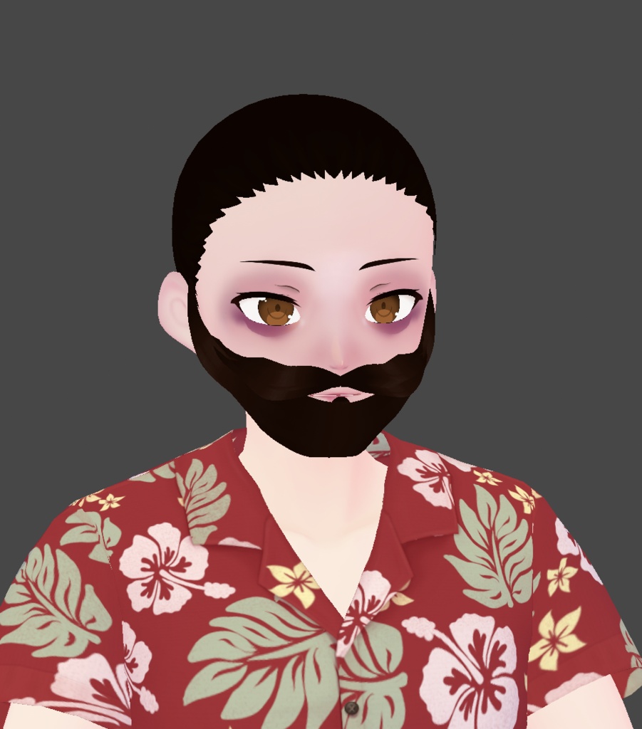 Vroid | Beard Preset | Full shaped beard | Updated for VRoid 1.0