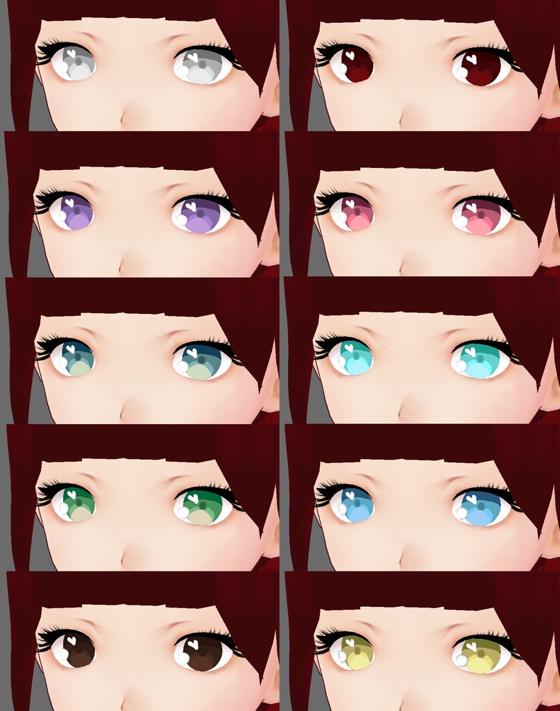 Vroid | Set of Iris Textures | Clean & Simple Style