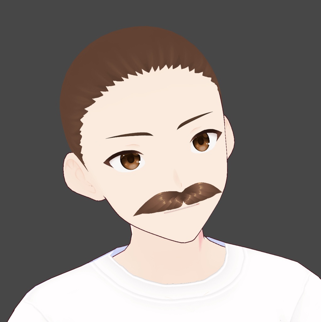 Vroid | Moustache Preset | Full shaped beard | Updated for VRoid 1.0