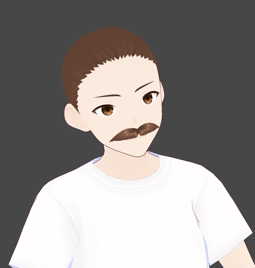 Vroid | Moustache Preset | Full shaped beard | Updated for VRoid 1.0