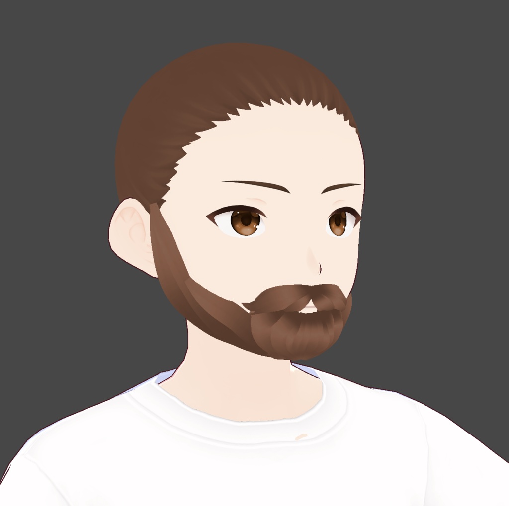 Vroid | Beard Preset | Full shaped Fluffy beard | VRoid 1.0