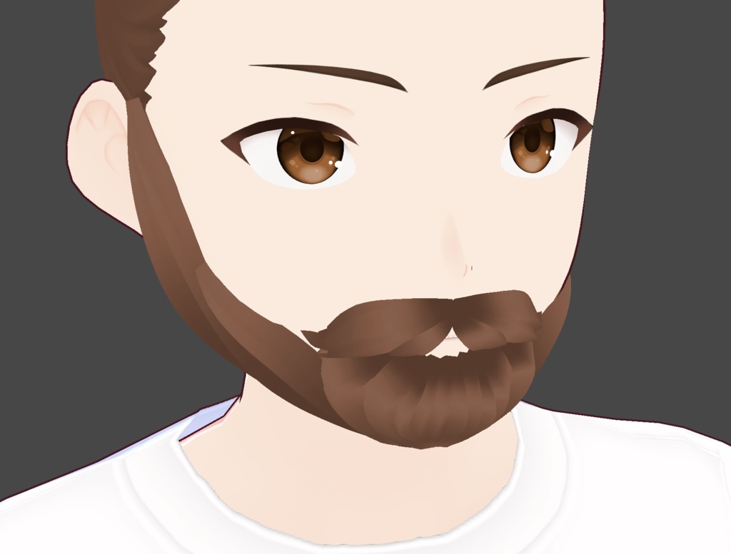 Vroid | Beard Preset | Full shaped Fluffy beard | VRoid 1.0