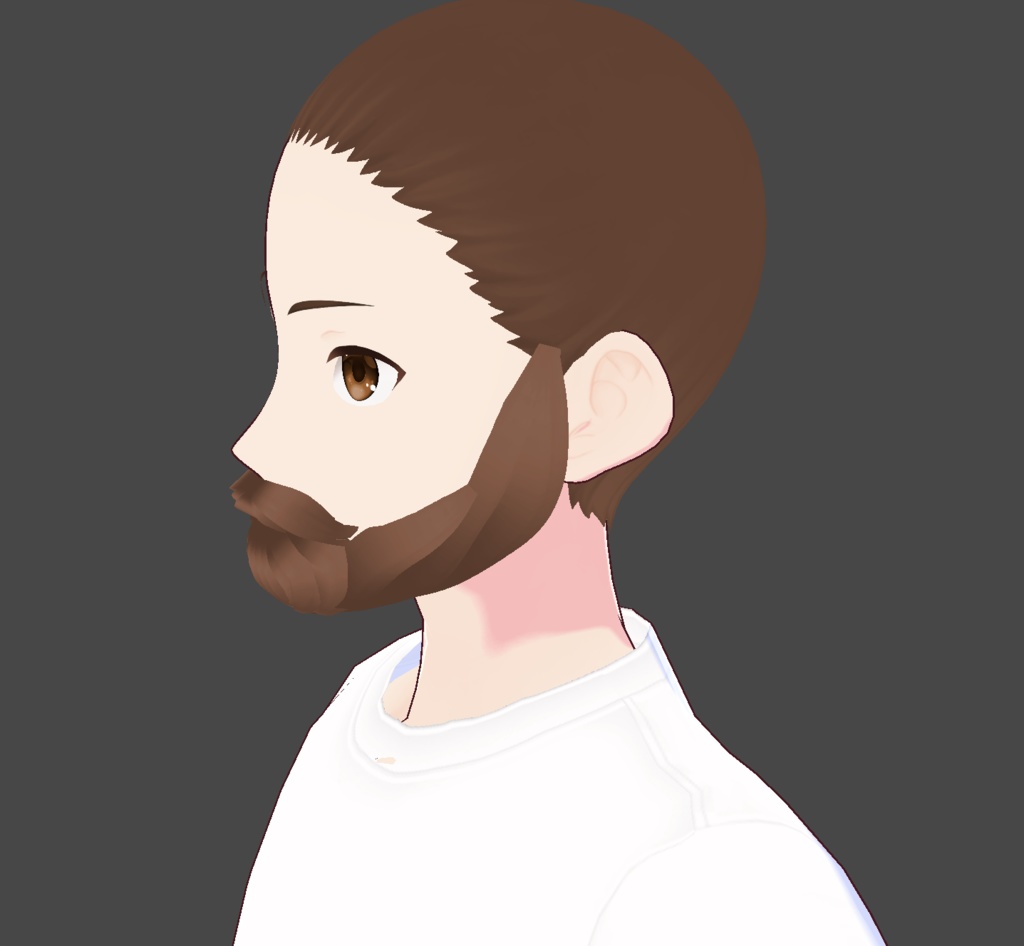 Vroid | Beard Preset | Full shaped Fluffy beard | VRoid 1.0