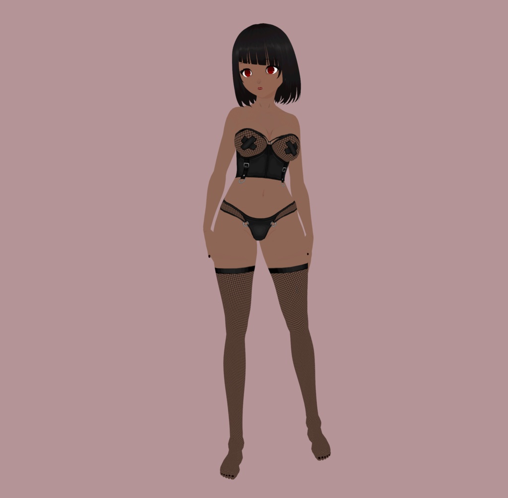 VRoid | Risque Mesh Lingerie Set | VRoid 1.0+