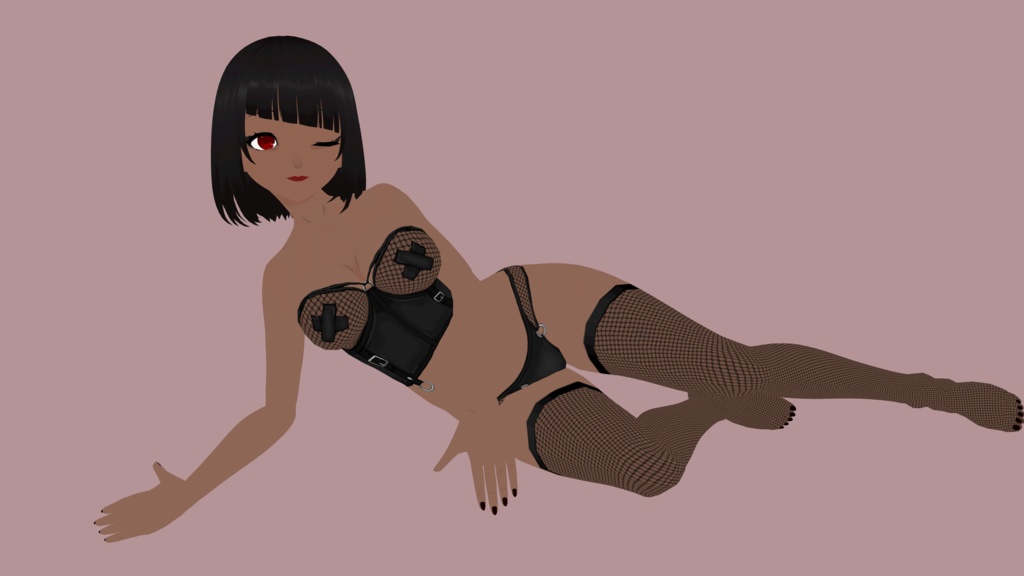 VRoid | Risque Mesh Lingerie Set | VRoid 1.0+