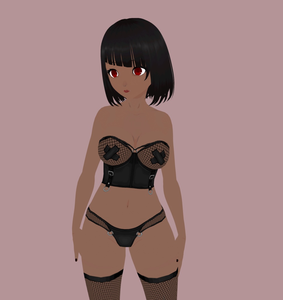 VRoid | Risque Mesh Lingerie Set | VRoid 1.0+