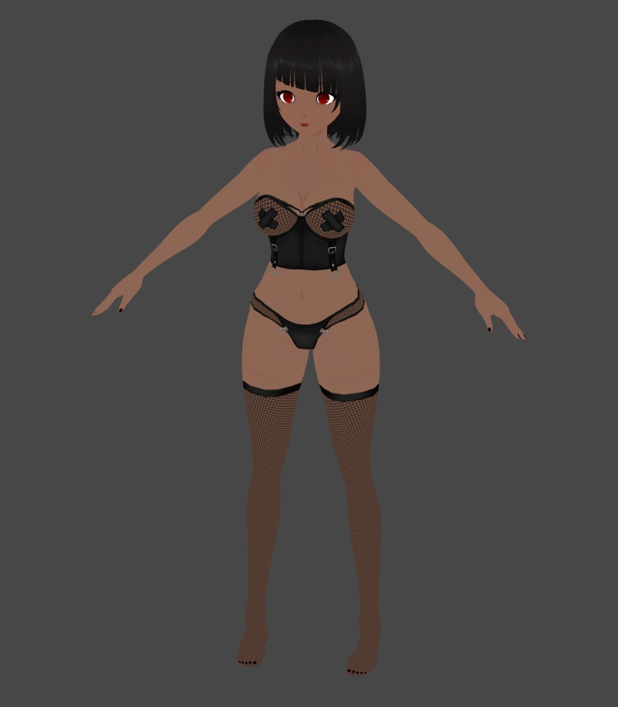 VRoid | Risque Mesh Lingerie Set | VRoid 1.0+