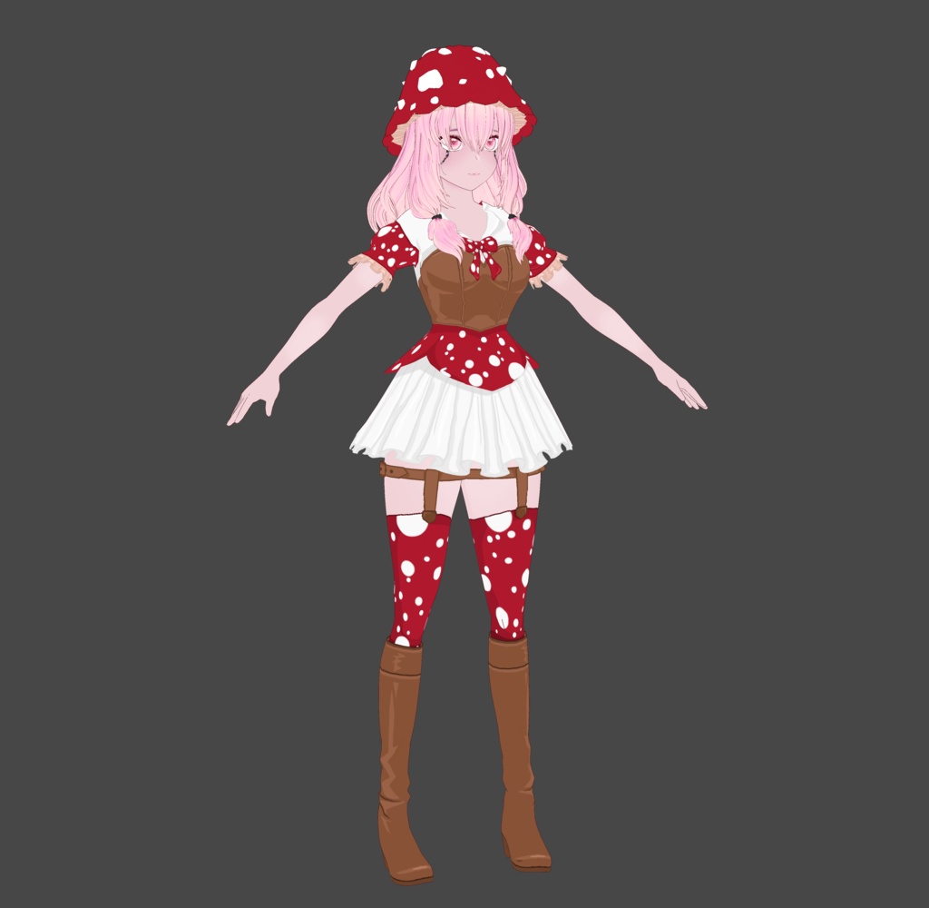 VRoid | Mushroom Cottagecore Outfit | VRoid 1.0+