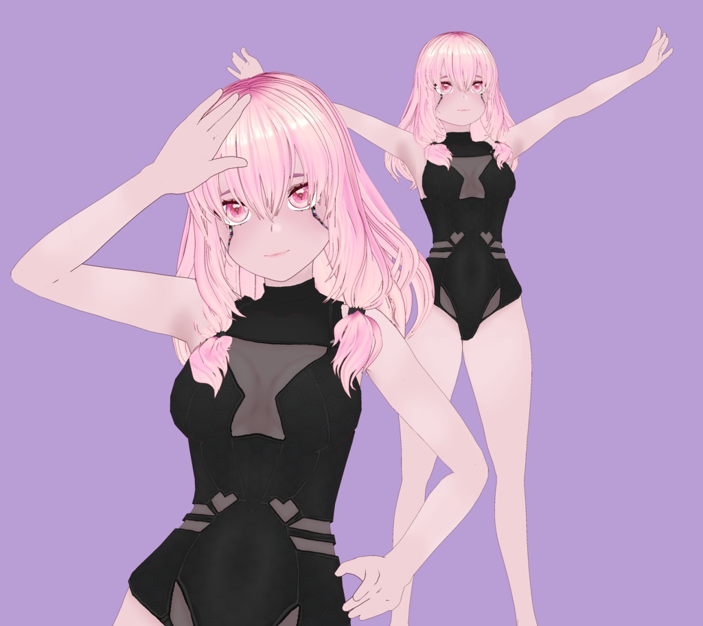 VRoid | Futuristic Bodysuit w/ Cutouts - 3 Colours | VRoid 1.0+