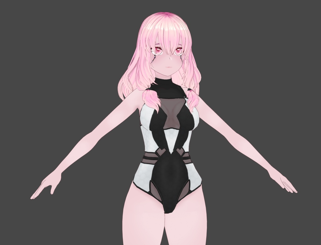 VRoid | Futuristic Bodysuit w/ Cutouts - 3 Colours | VRoid 1.0+