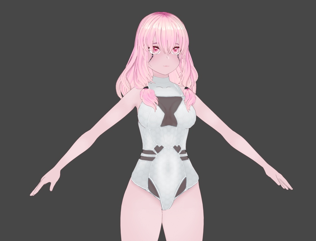 VRoid | Futuristic Bodysuit w/ Cutouts - 3 Colours | VRoid 1.0+