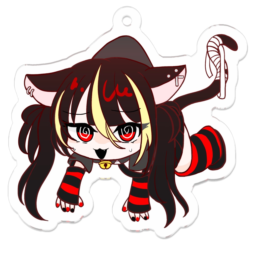 猫尻ルナ　つままれアクリルキーホルダー