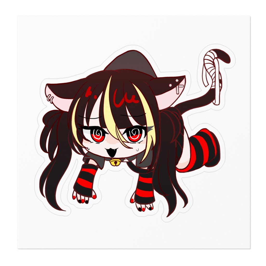 猫尻ルナ つままれステッカー