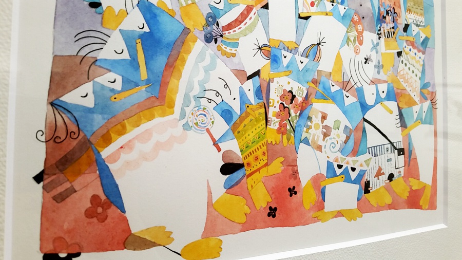 <複製画>『ぺんぎん』<水彩>