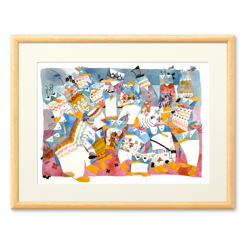 <複製画>『ぺんぎん』<水彩>