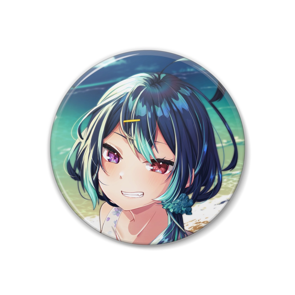 夏サカキ缶バッジ