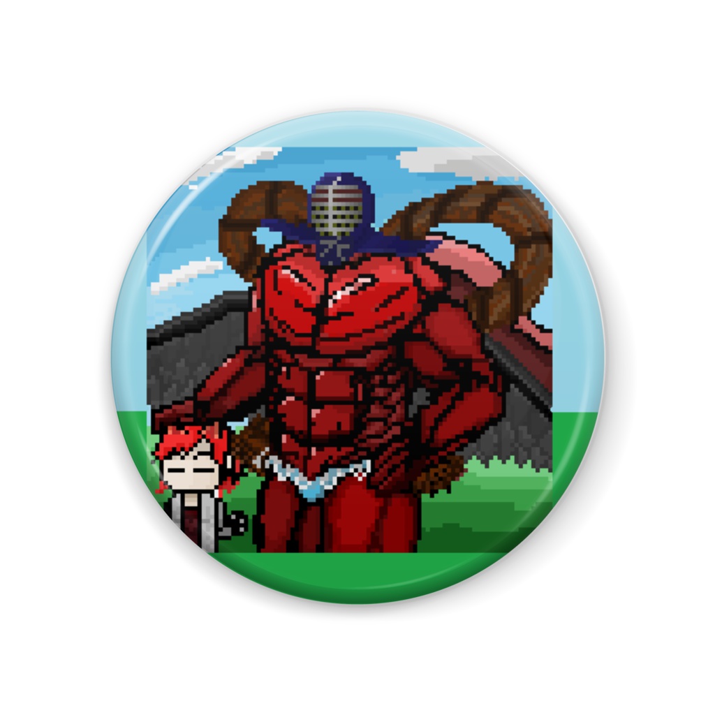 ふとめ２　はぁとちゃと　缶バッジ