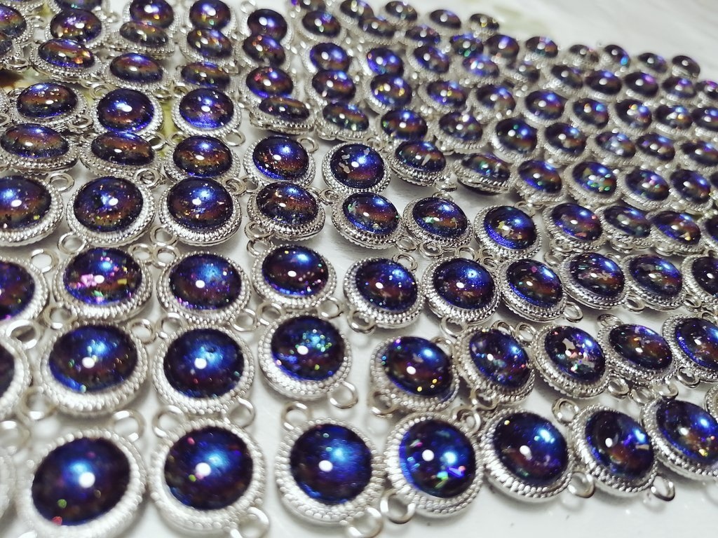 【18cm・シルバー】8mmGalaxyブレスレット