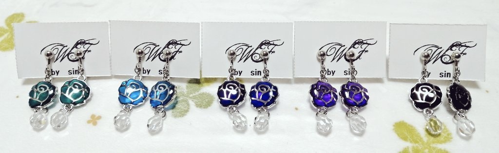 【シルバー】薔薇のイヤリング(ピアスへの変更可能※要連絡)