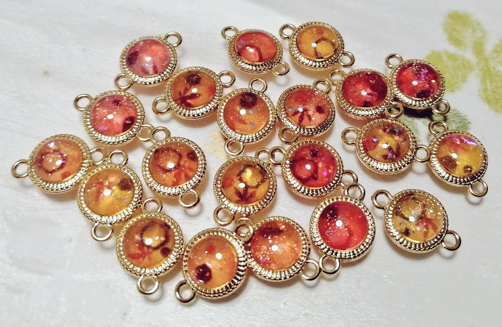 【18cm・ゴールド】秋色ブレスレット