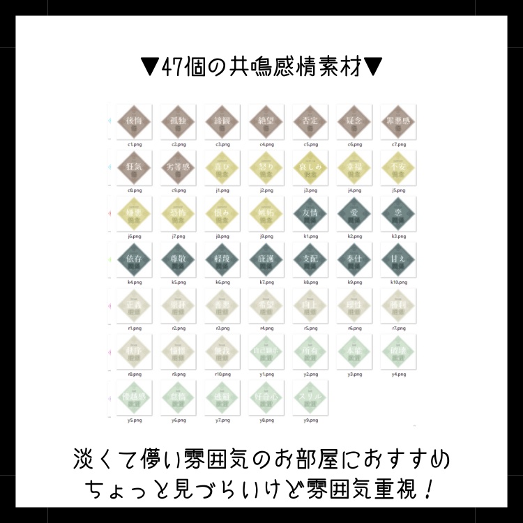 エモクロアTRPG 共鳴感情素材(ナチュラルアンティークver)