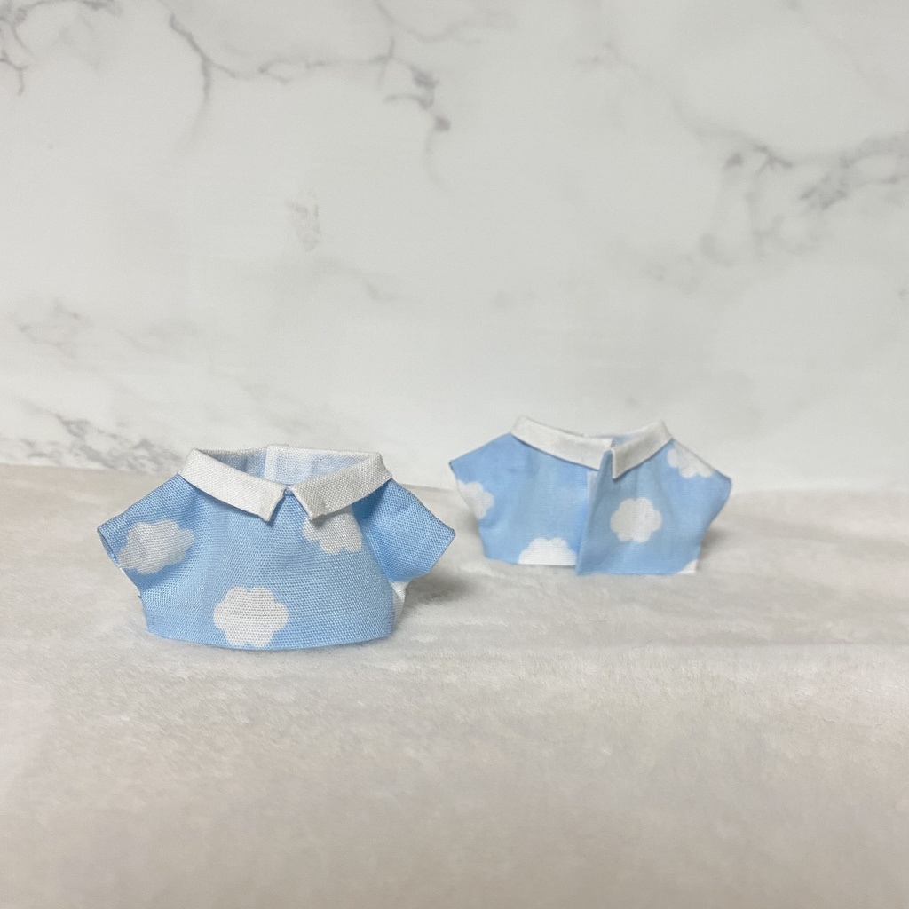 ぬい服 もくもく☁️雲のシャツ