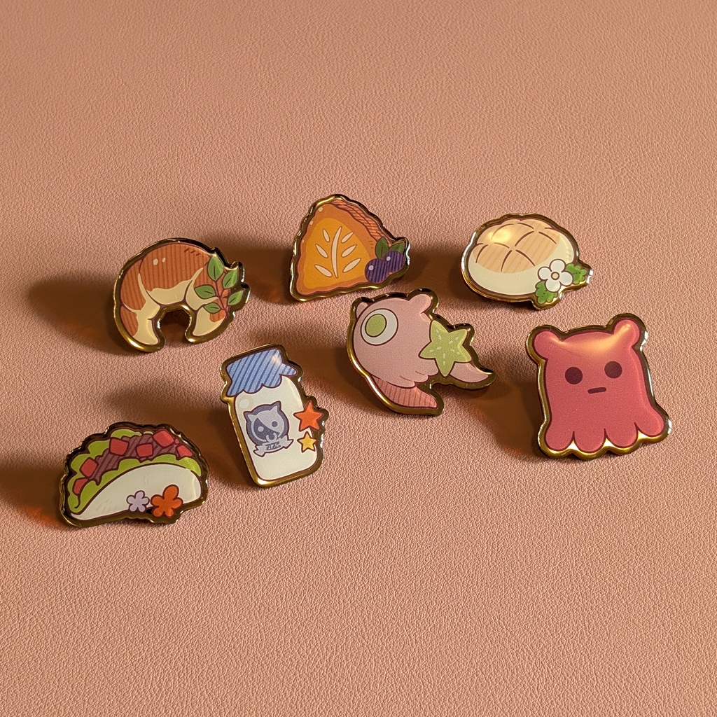 【全7種】えも研ピンバッジ【3Dモデル付】