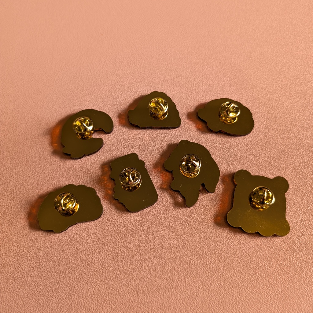 【全7種】えも研ピンバッジ【3Dモデル付】