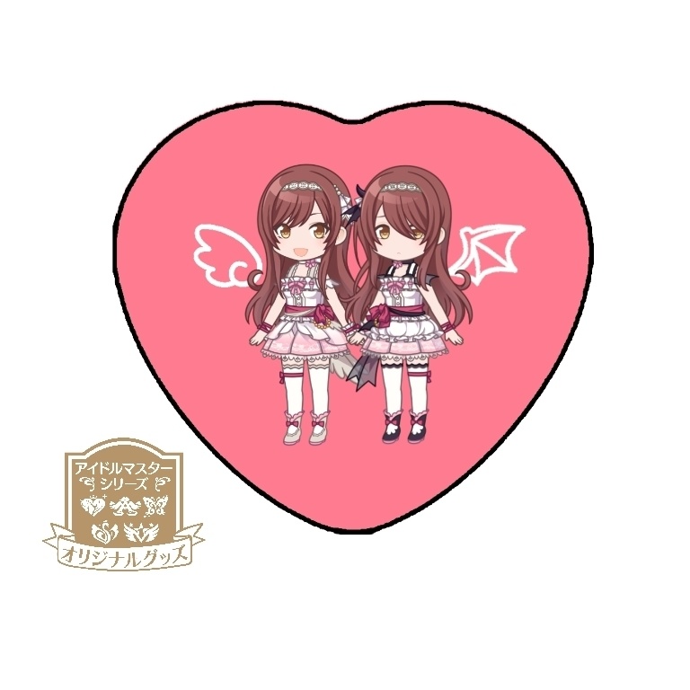大崎姉妹　ハート缶バッジ