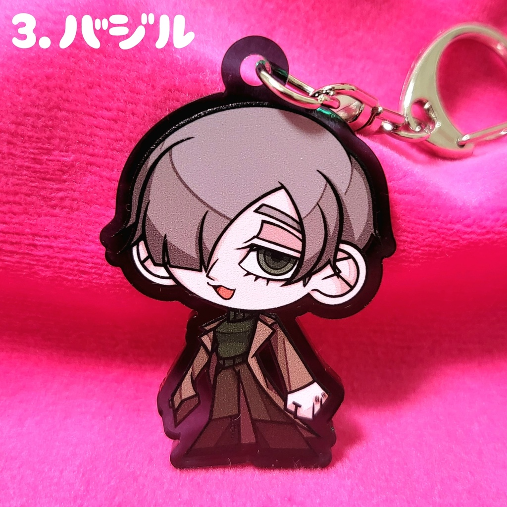 カラーアクリルキーホルダー(オスカー・ジャック・バジル)