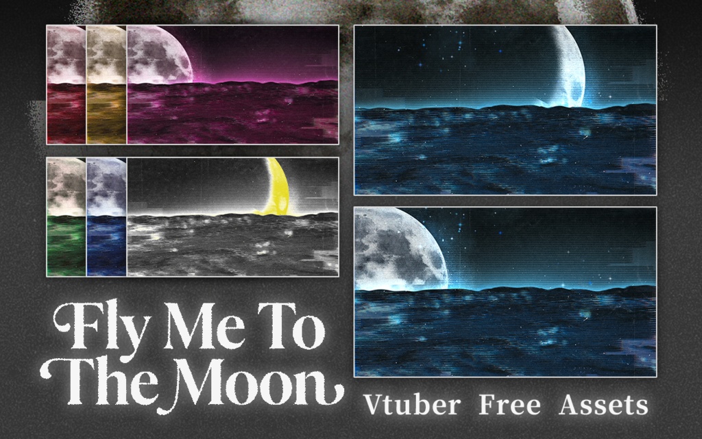 【無料背景】 Fly Me to The Moon | dynamic version