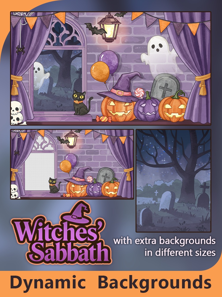 【動く背景】Witches' Sabbath | Happy Halloween