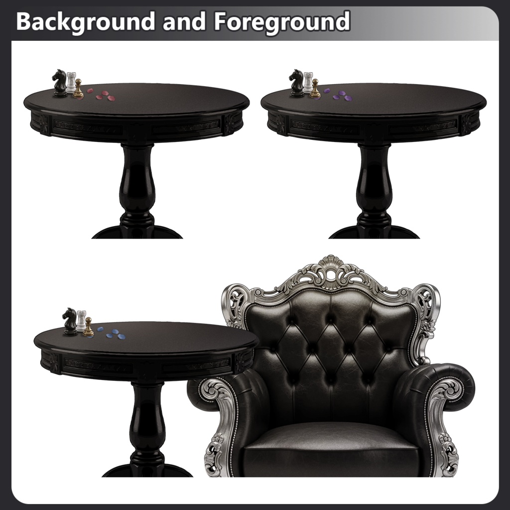【動く背景】Silent Game | Vtuber Room Asset | Streaming Assets | T【Live2Dアイテム】 witch Accessories | Animated Vtuber Background | MP4 Digital DL | Gothic