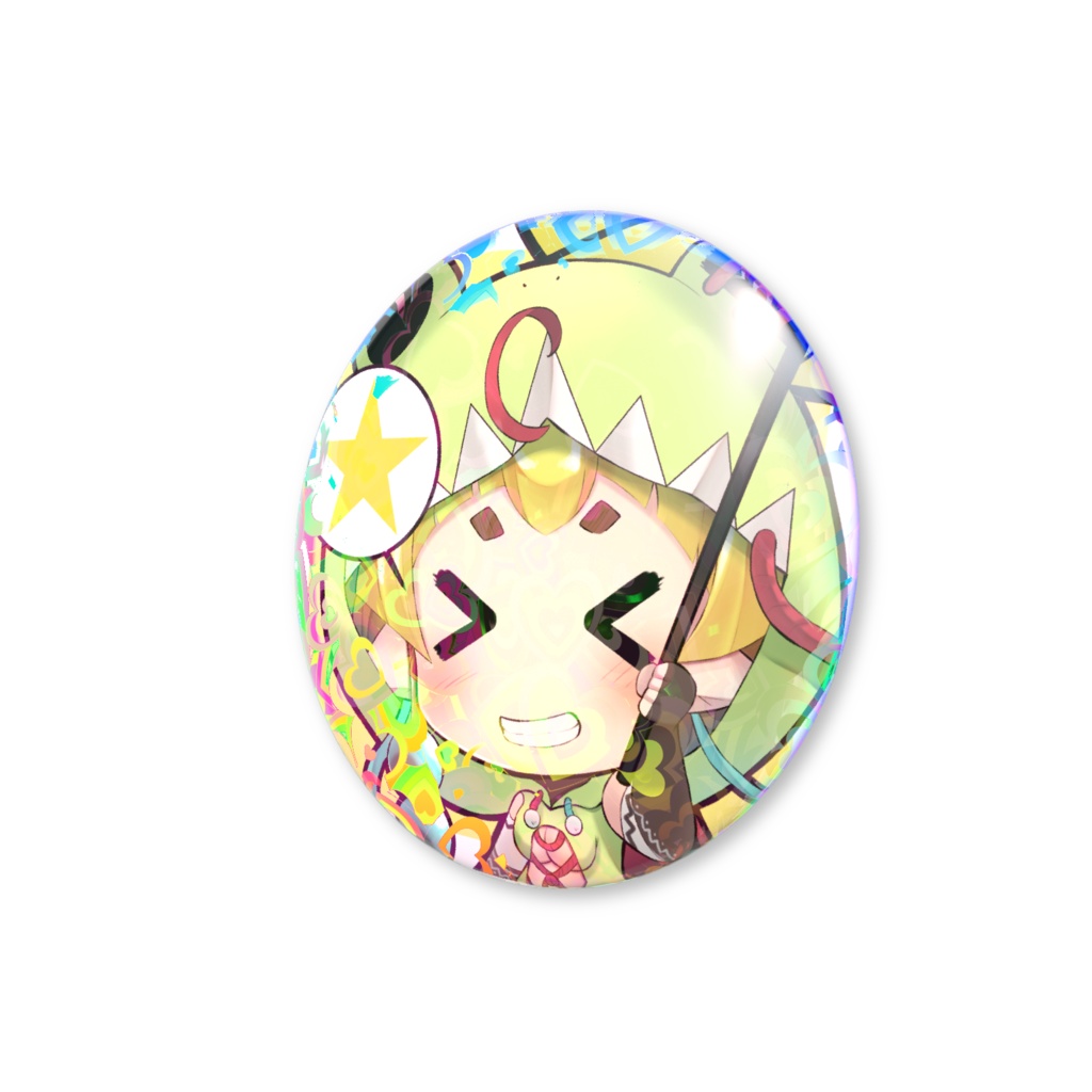 オリジナルキャラクター:デフォルメハナちゃん缶バッジ①