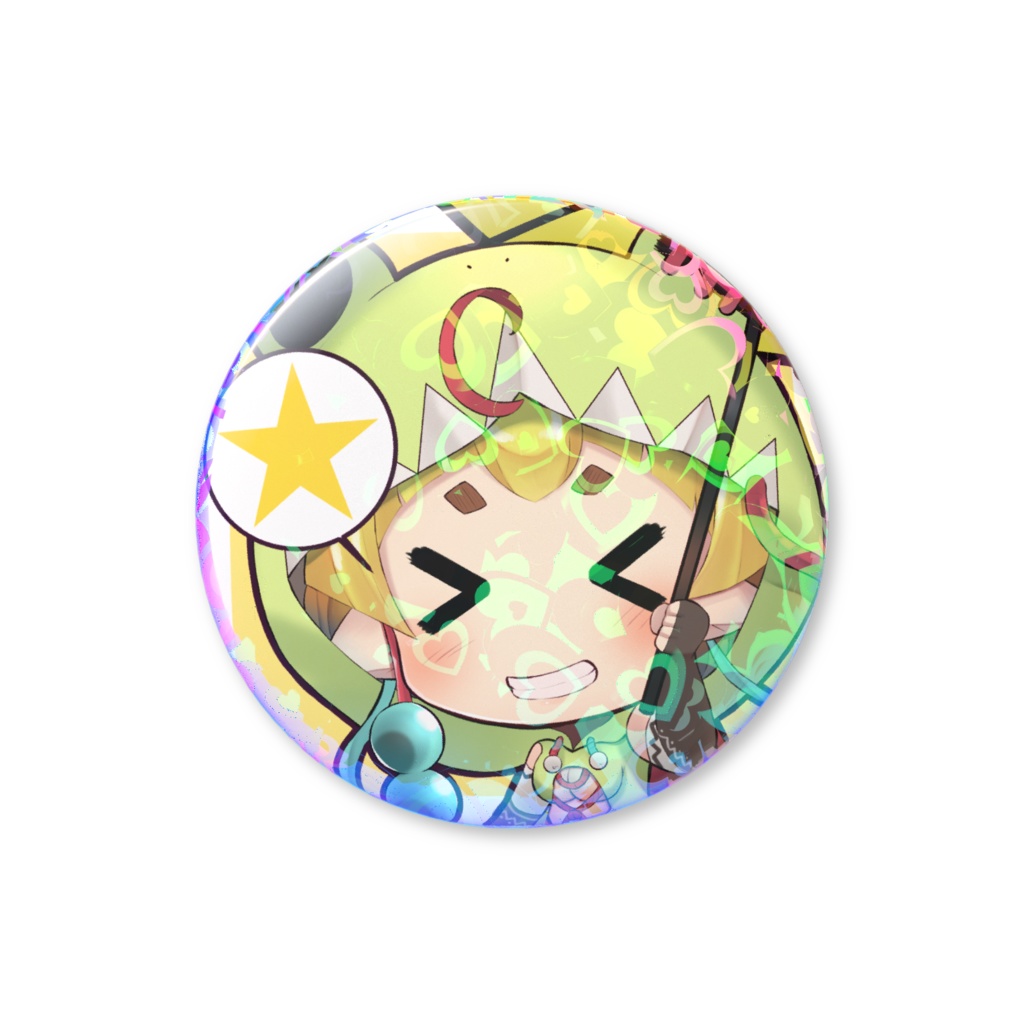 オリジナルキャラクター：デフォルメハナちゃん缶バッジ①