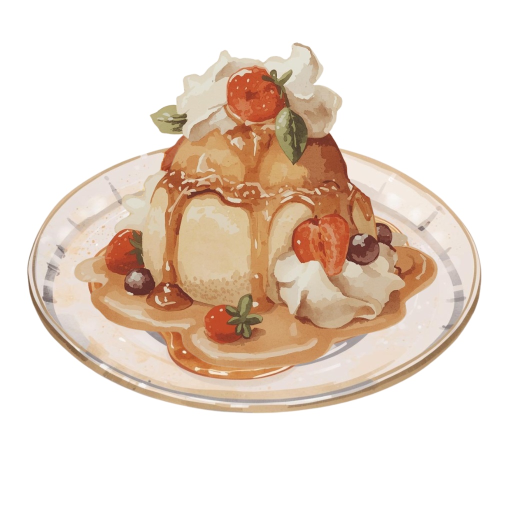 レトロ喫茶店メニュー クリップアートセット