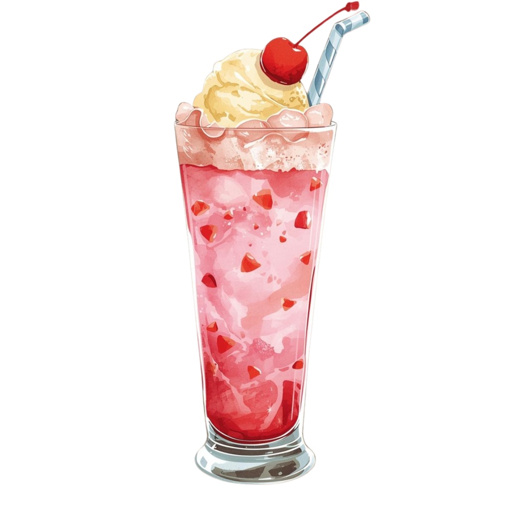 レトロ喫茶店メニュー クリップアートセット