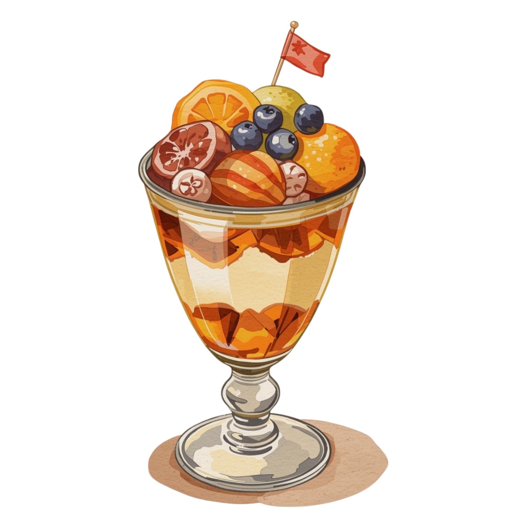 レトロ喫茶店メニュー クリップアートセット