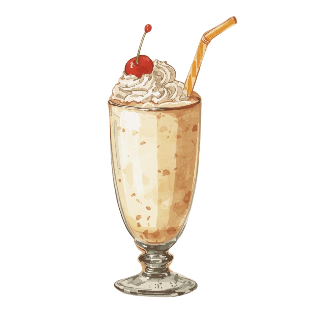 レトロ喫茶店メニュー クリップアートセット