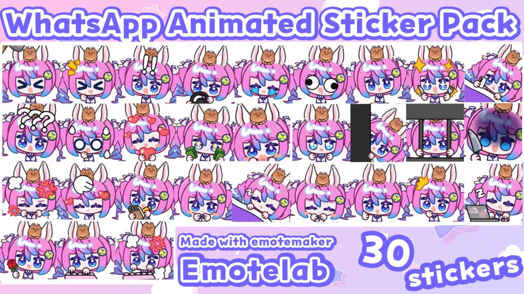 WhatsApp Animated Stickers 【Emotelab】