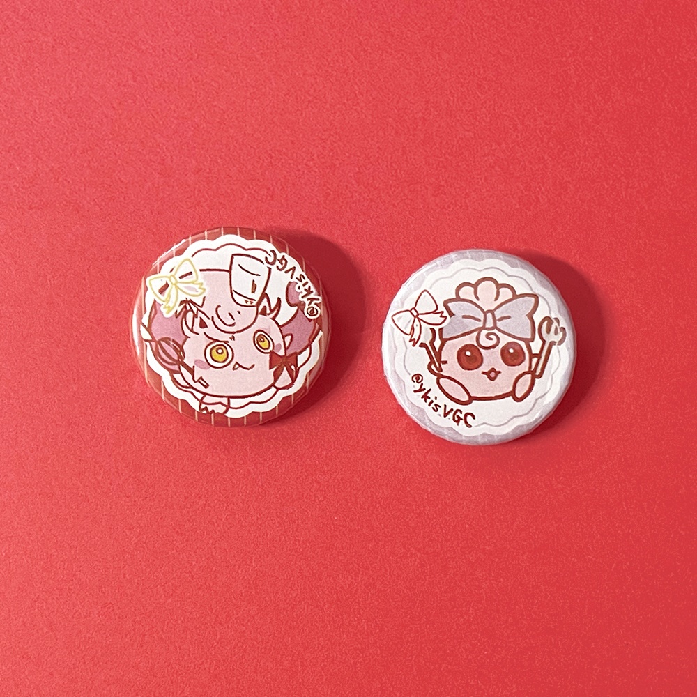 缶バッジセットE🎀サケブシッポ&ププリン