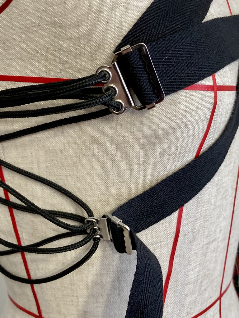 ファンレーシングチェック片袖ボレロ