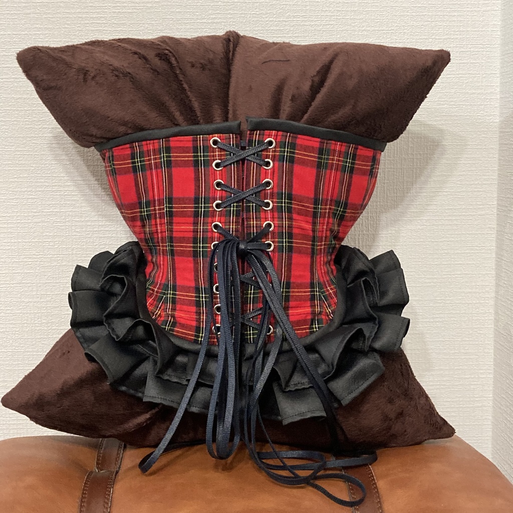 チェックレザーフリルTighter