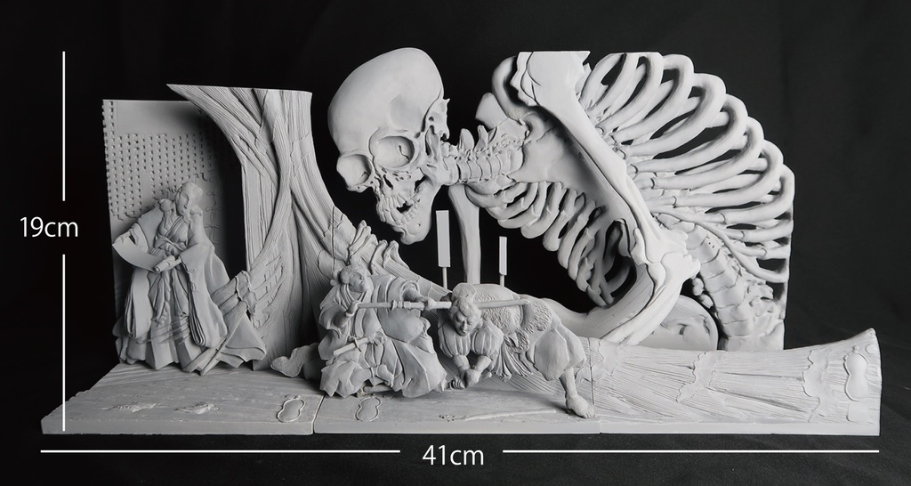 歌川国芳 相馬の古内裏・ガレージキット/完成品