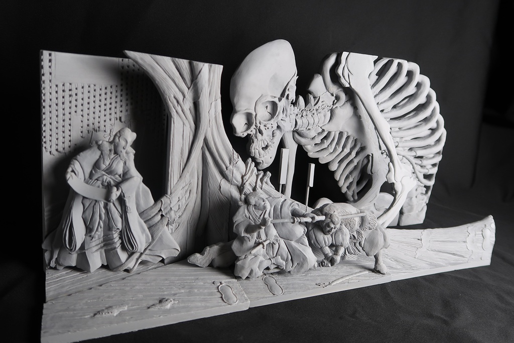 歌川国芳 相馬の古内裏・ガレージキット/完成品