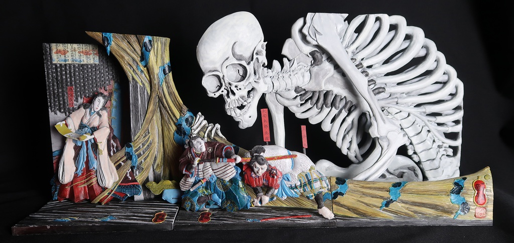 歌川国芳 相馬の古内裏・ガレージキット/完成品