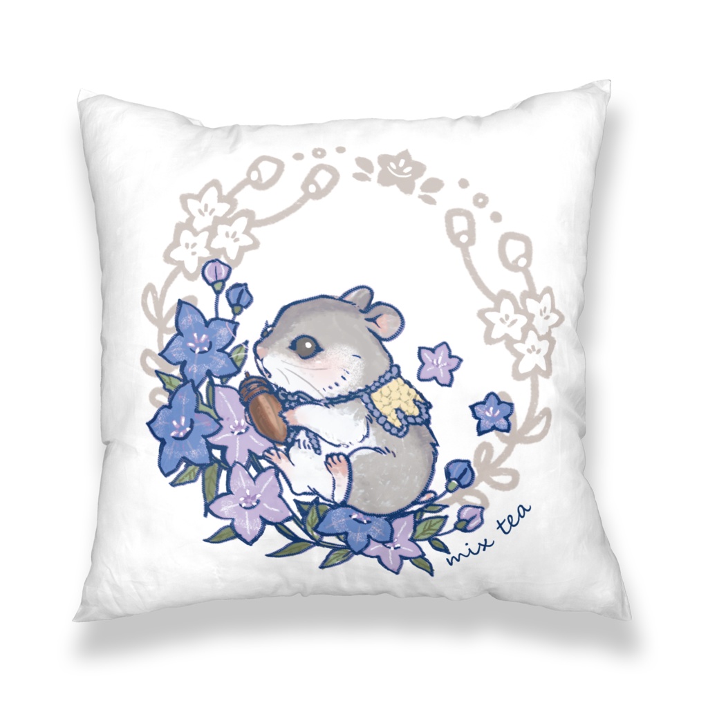 桔梗とハムクッション