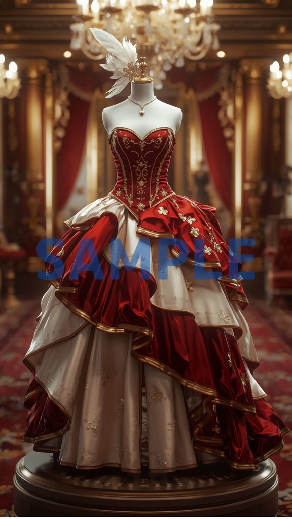 幻想ドレスアート壁紙セット(6枚入り)【モンド編】