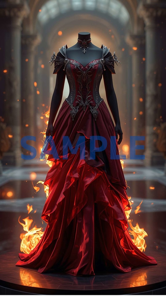 幻想ドレスアート壁紙セット(6枚入り)【モンド編】