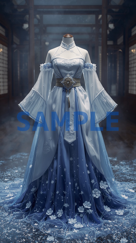 幻想ドレスアート壁紙セット(5枚入り)【稲妻編】